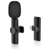 Bluetooth-Mini-Mikrofon, kabelloses Lavalier-Mikrofon mit Rauschunterdrückung für iPhone/iPad, mit 8-poligem Empfänger, Einzelmikrofon, Doppelmikrofone